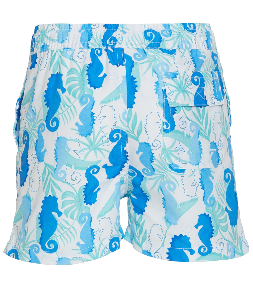 Flap Happy Boys' Seahorse Reef Wesley UPF 50+ Swim Trunks (Baby, Toddler, Little Kid) Seahorse Reef