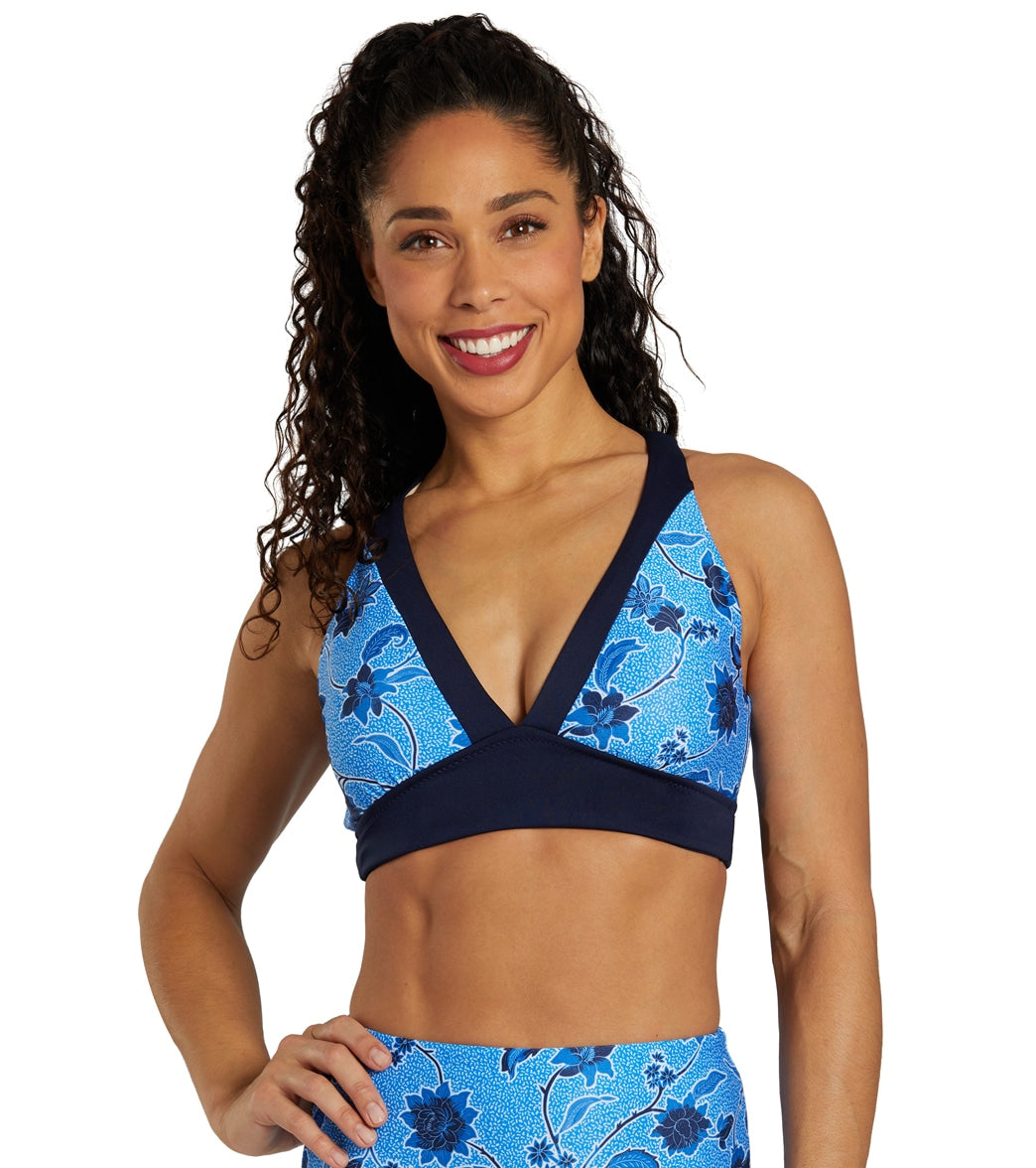 Dolfin Women's Printed V-Neck Bikini Top