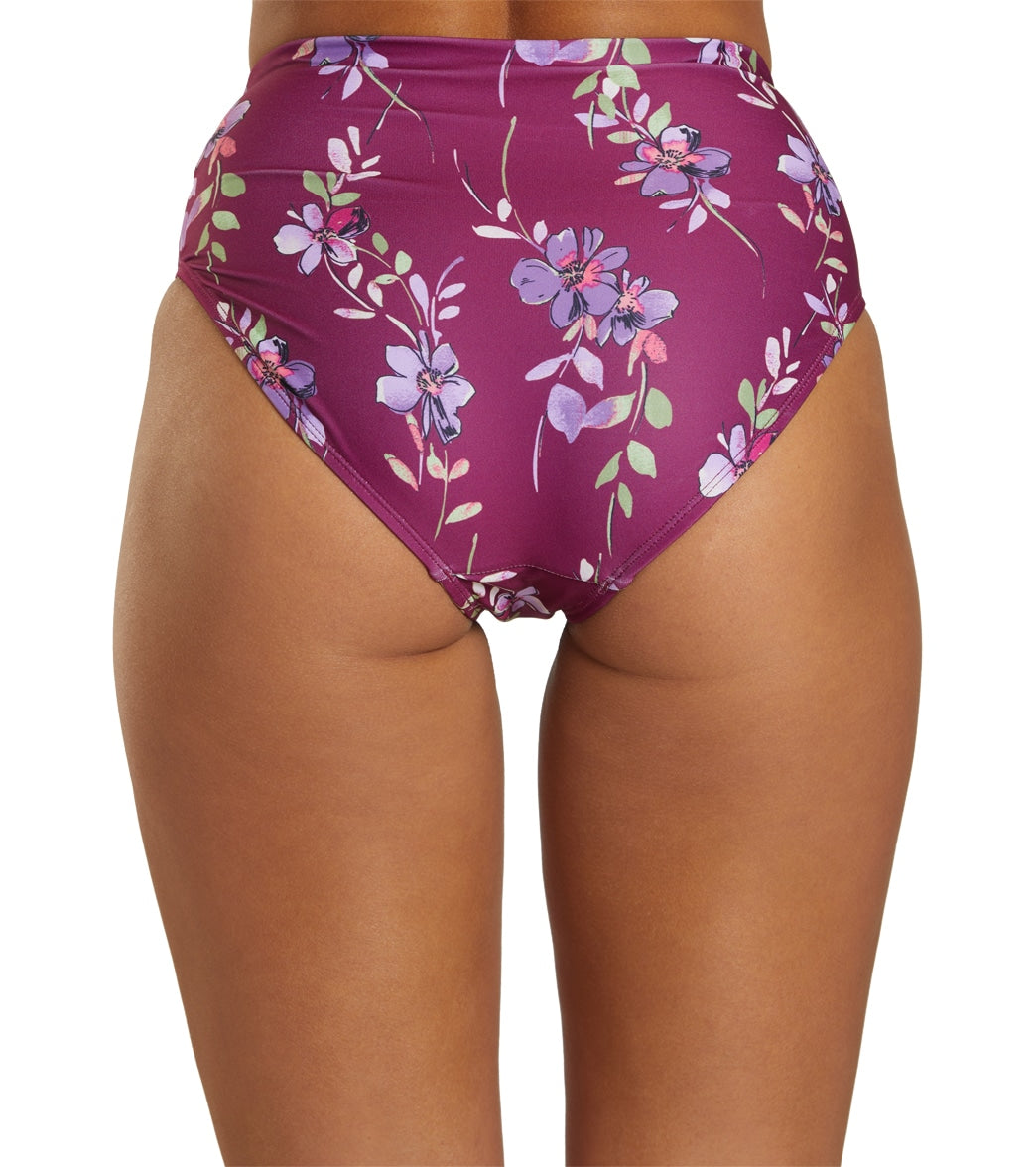 Dolfin Women's Aquashape Print High Waist Contemporary Bikini Bottom